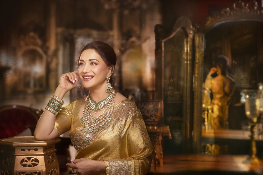 Bride in gold jewellery