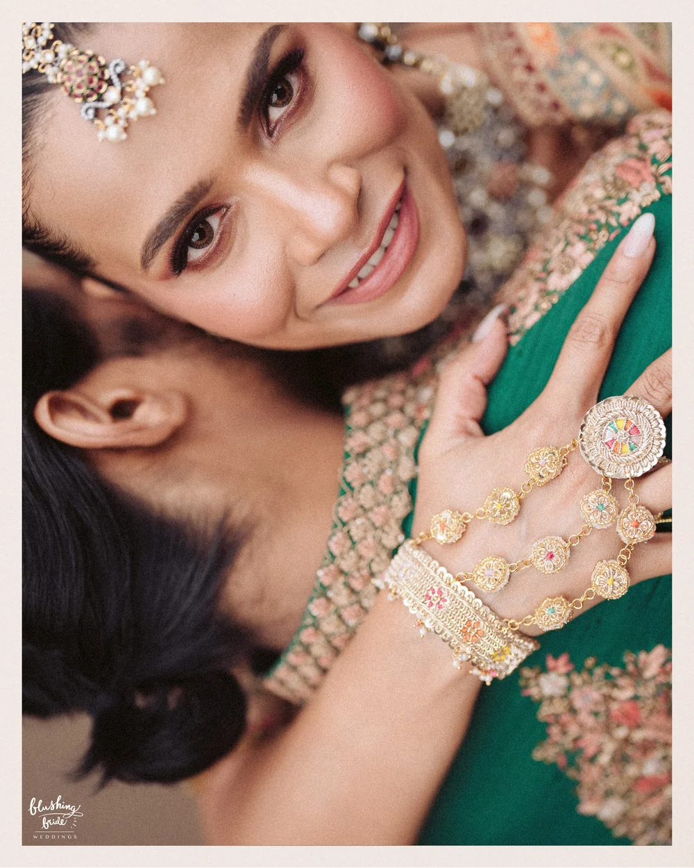 Bride and her sister, close portrait